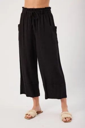 Cora Black Linen Pant