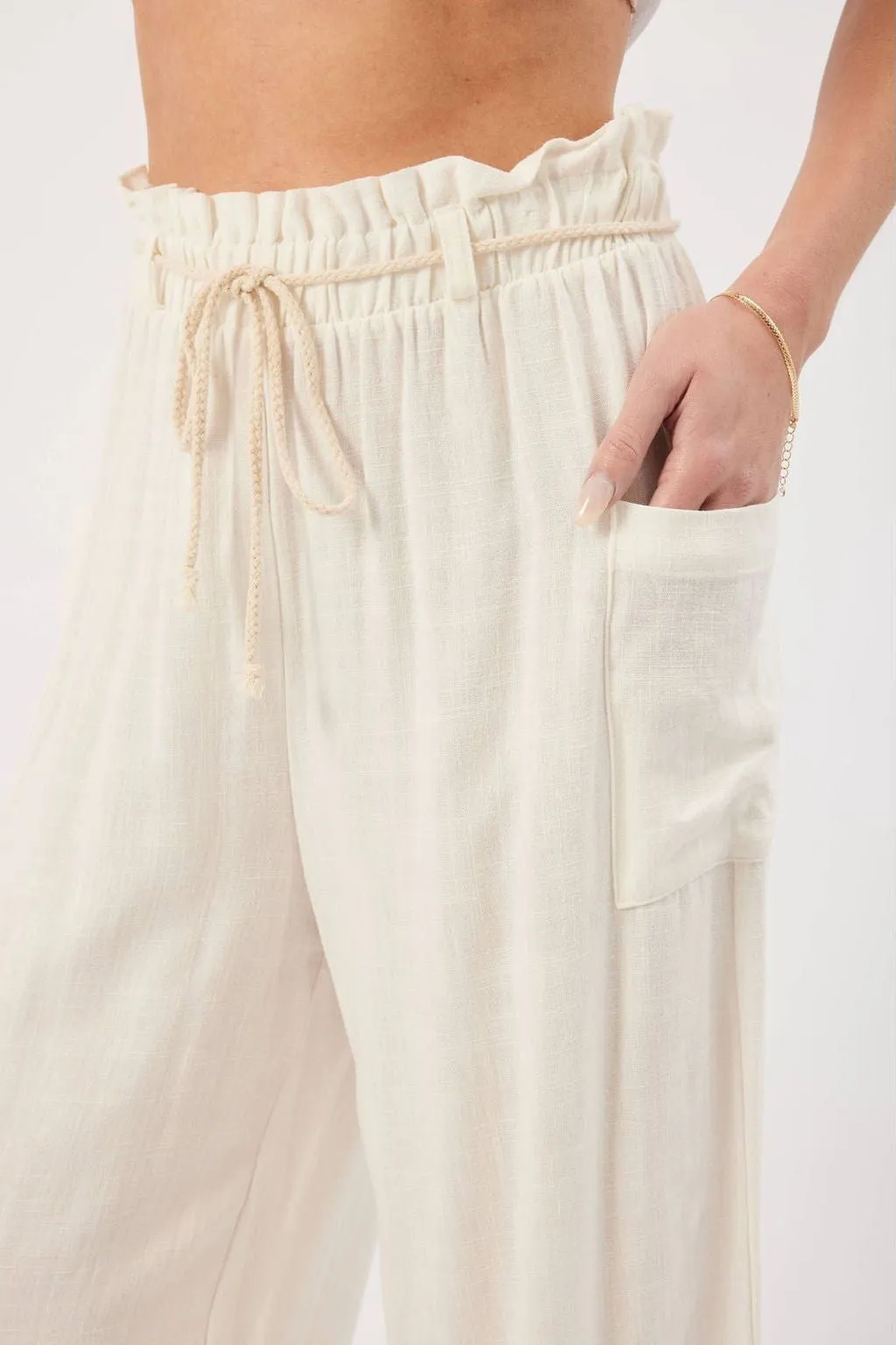 Cora Cream Linen Pant