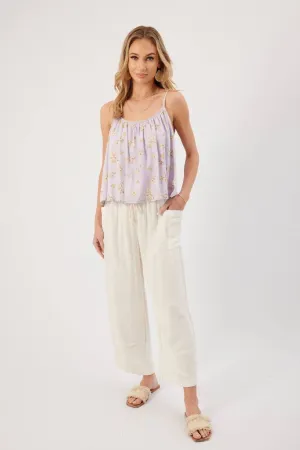 Cora Cream Linen Pant