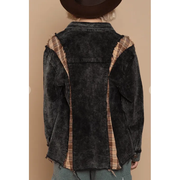 Corduory Plaid Jacket