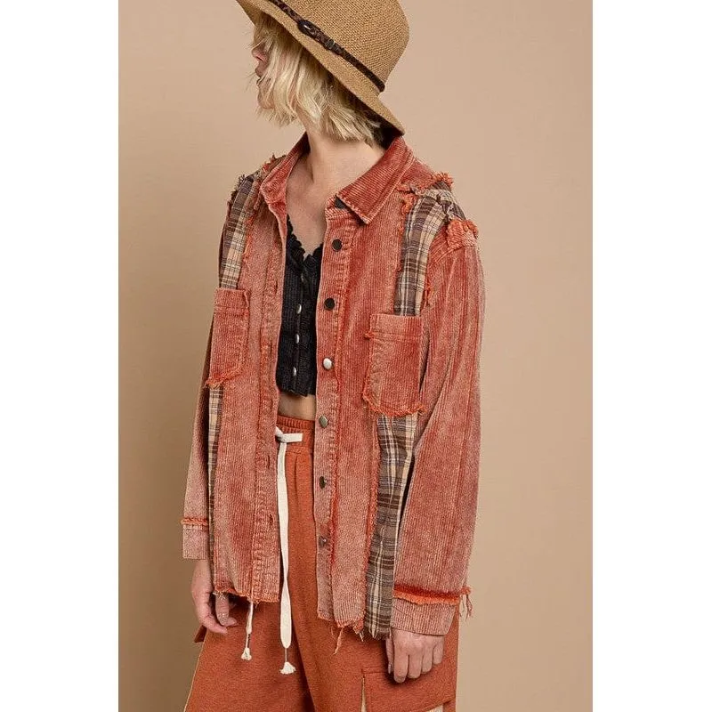Corduory Plaid Jacket