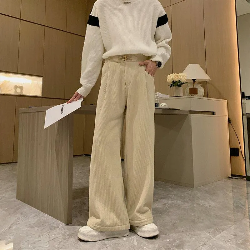 Corduroy Wide-Leg Pants