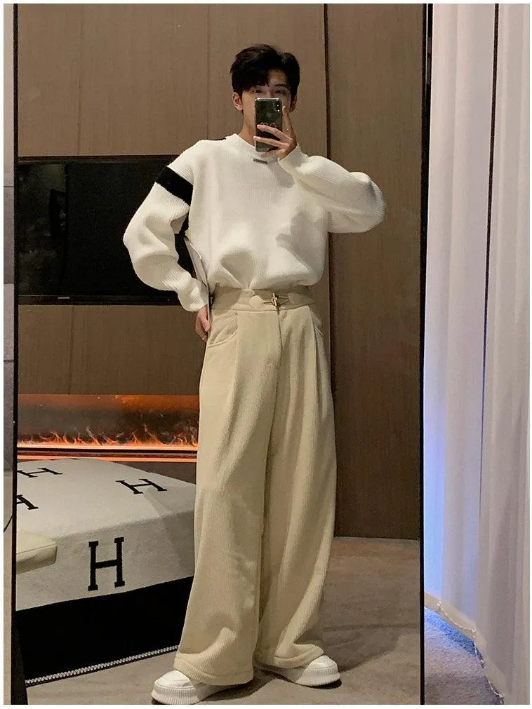 Corduroy Wide-Leg Pants