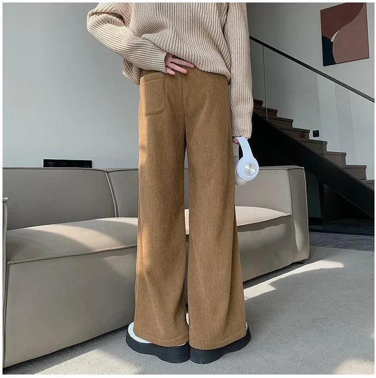 Corduroy Wide-Leg Pants