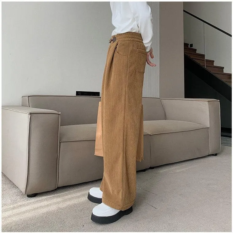Corduroy Wide-Leg Pants