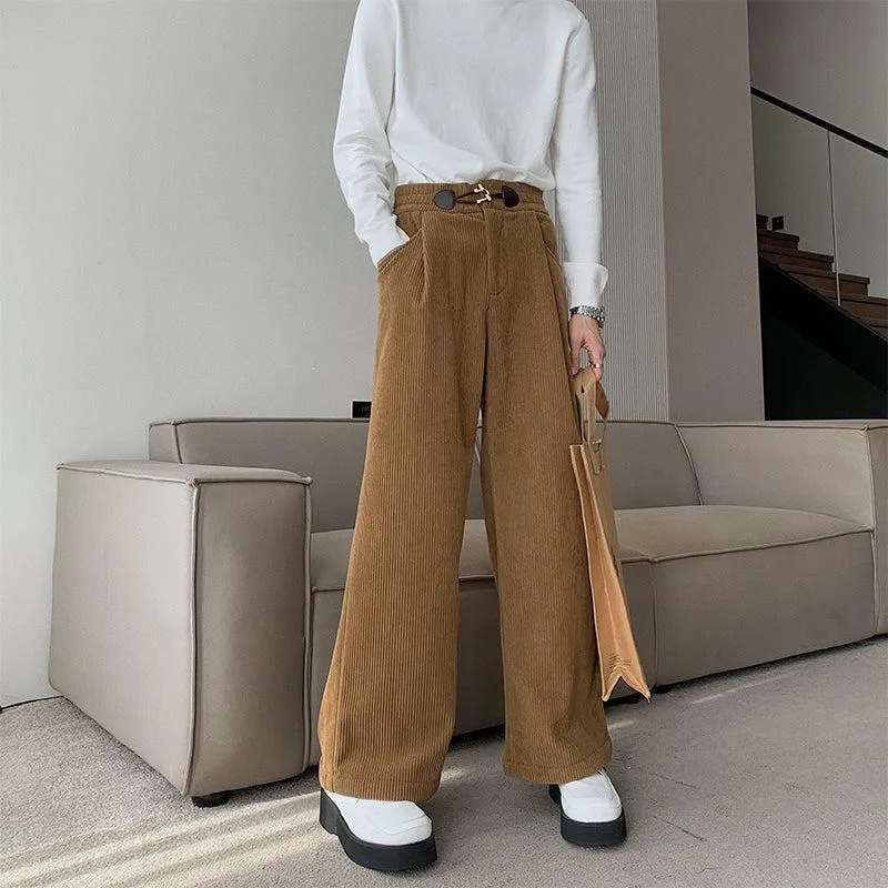 Corduroy Wide-Leg Pants