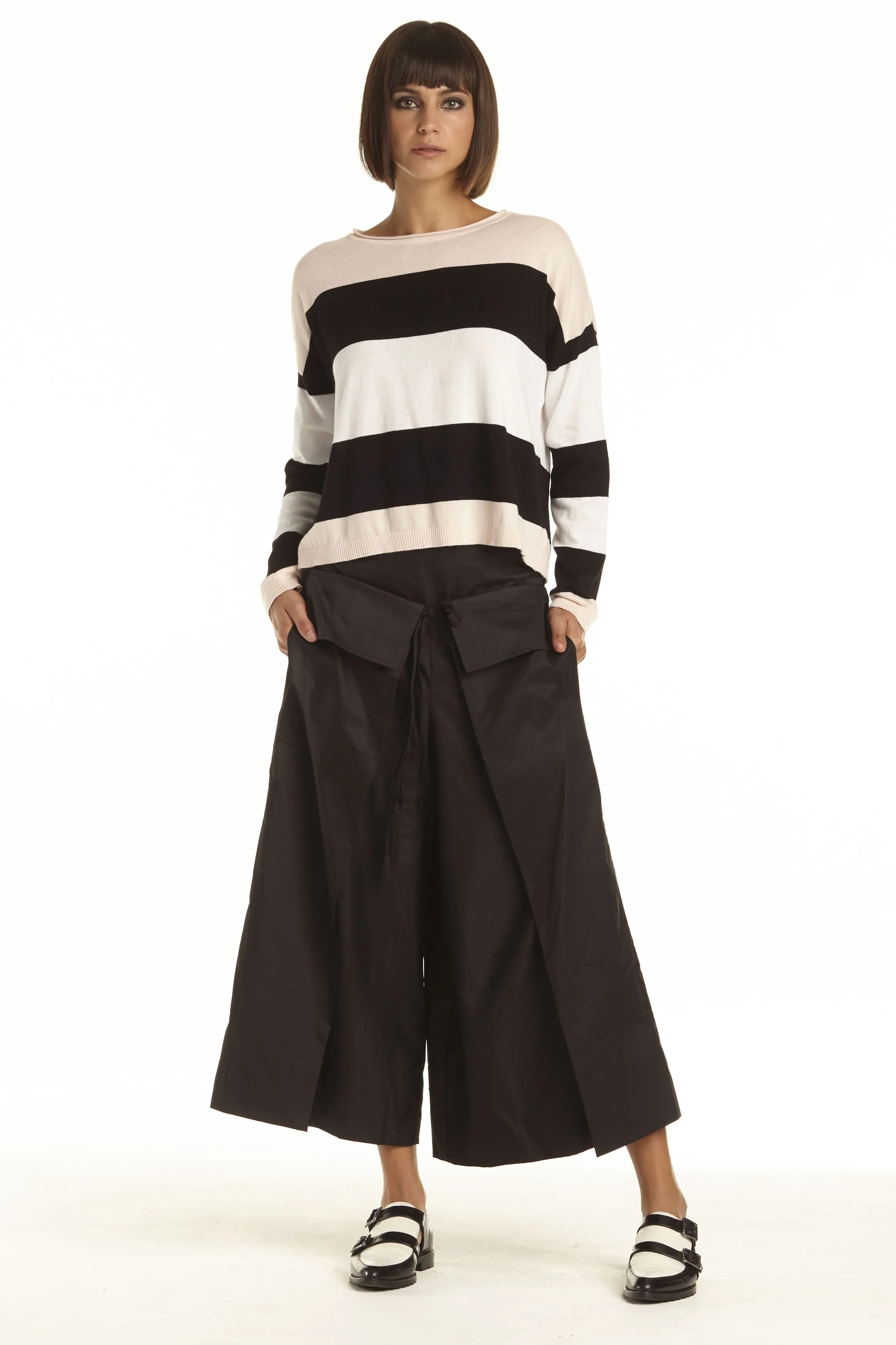 Cotton Apron Gaucho Pants