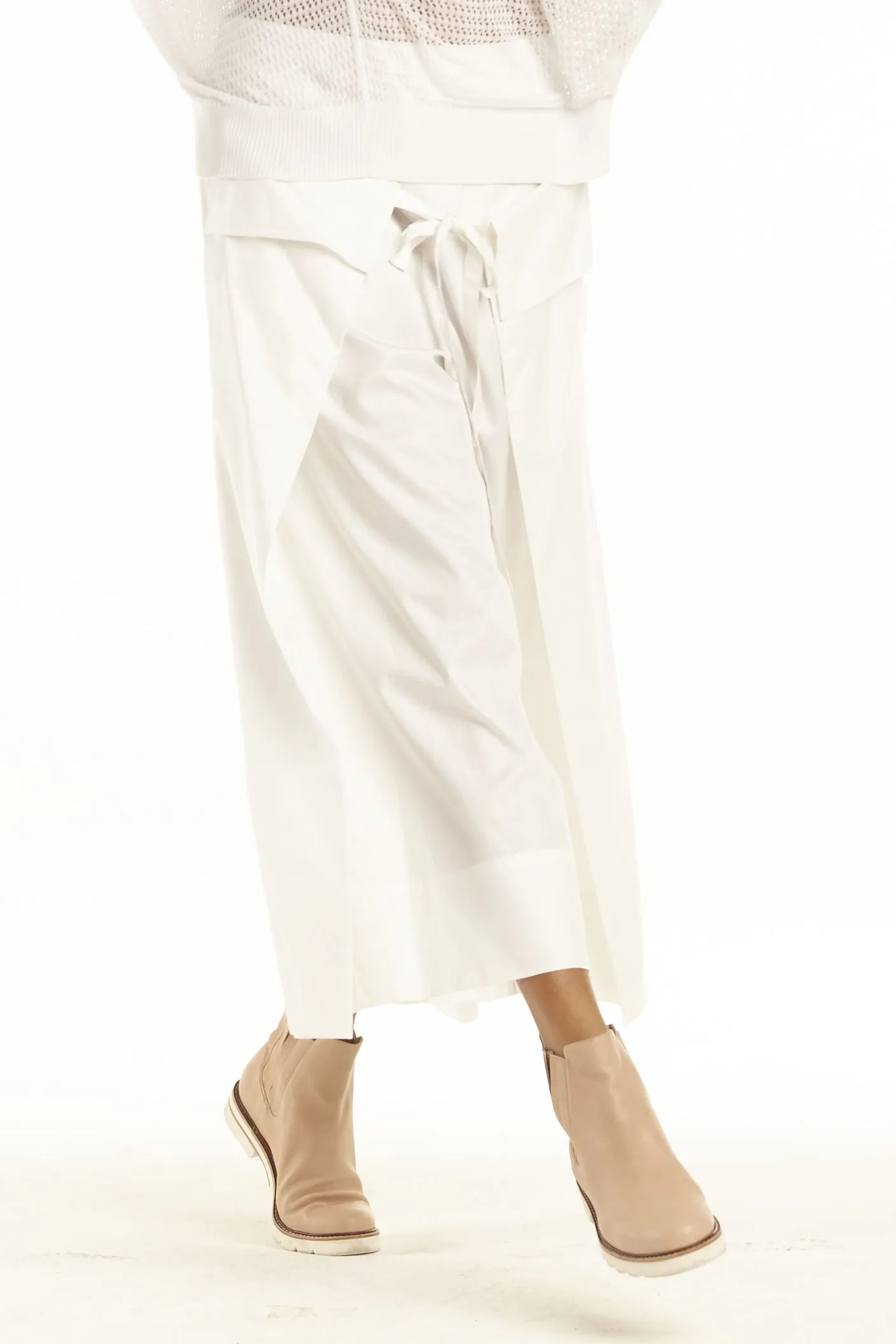 Cotton Apron Gaucho Pants