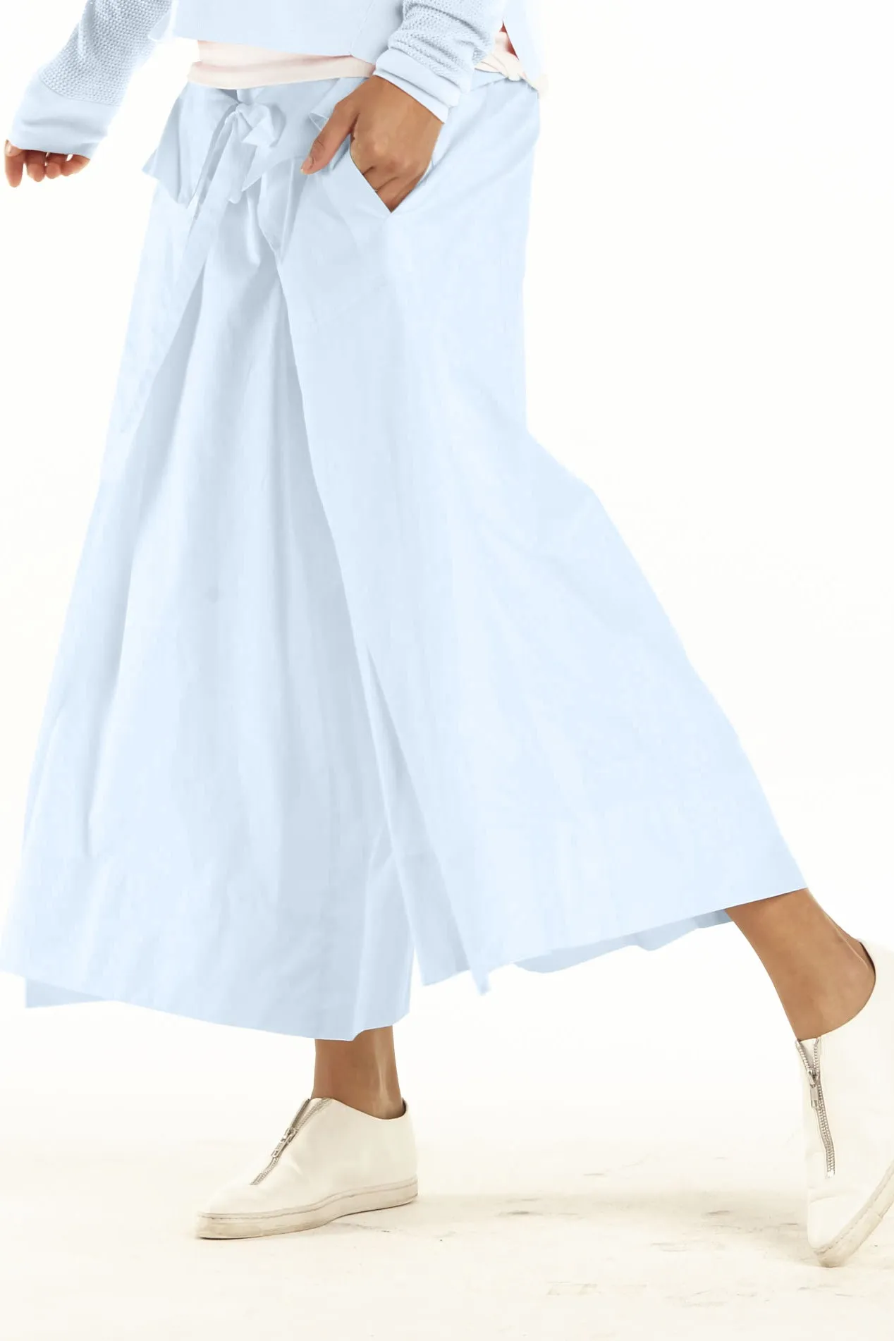 Cotton Apron Gaucho Pants