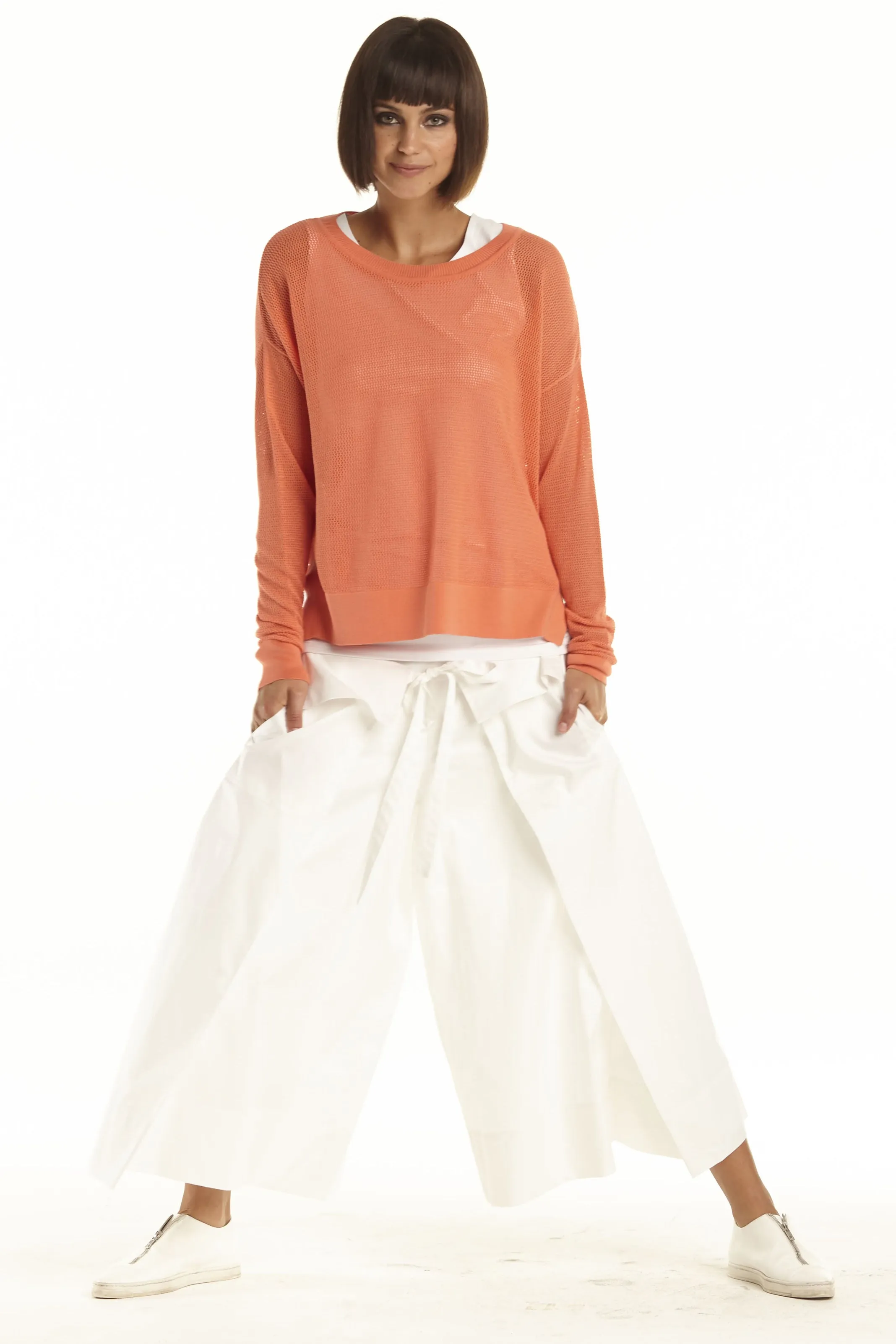 Cotton Apron Gaucho Pants