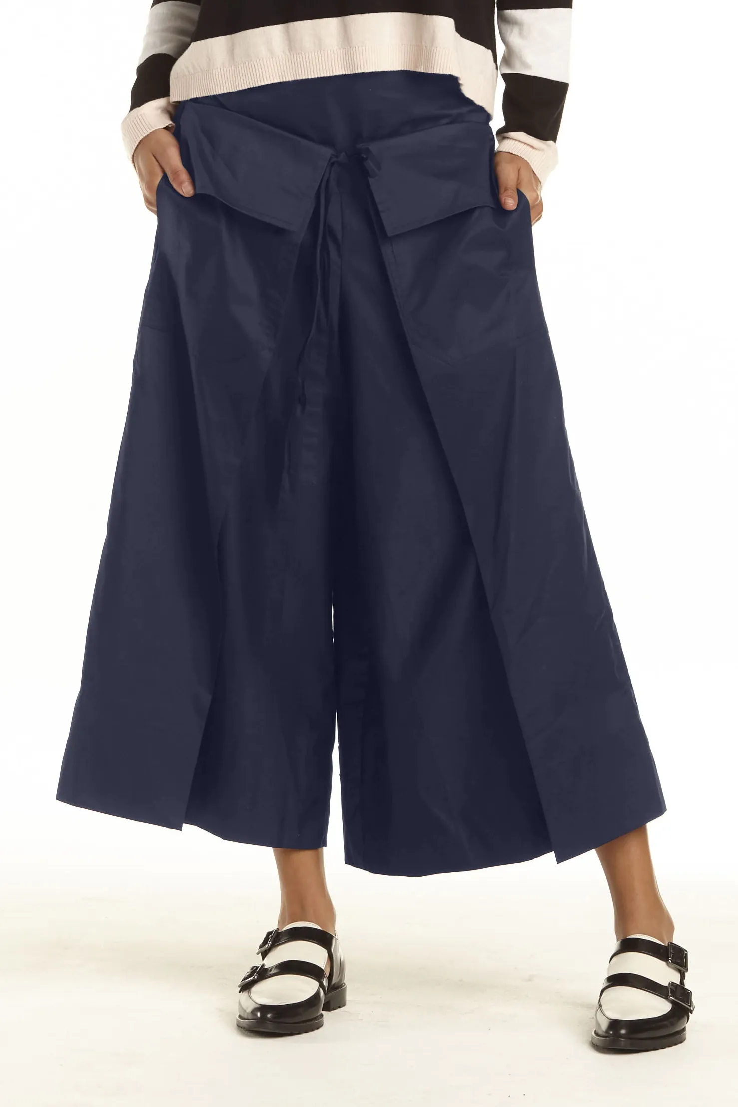 Cotton Apron Gaucho Pants