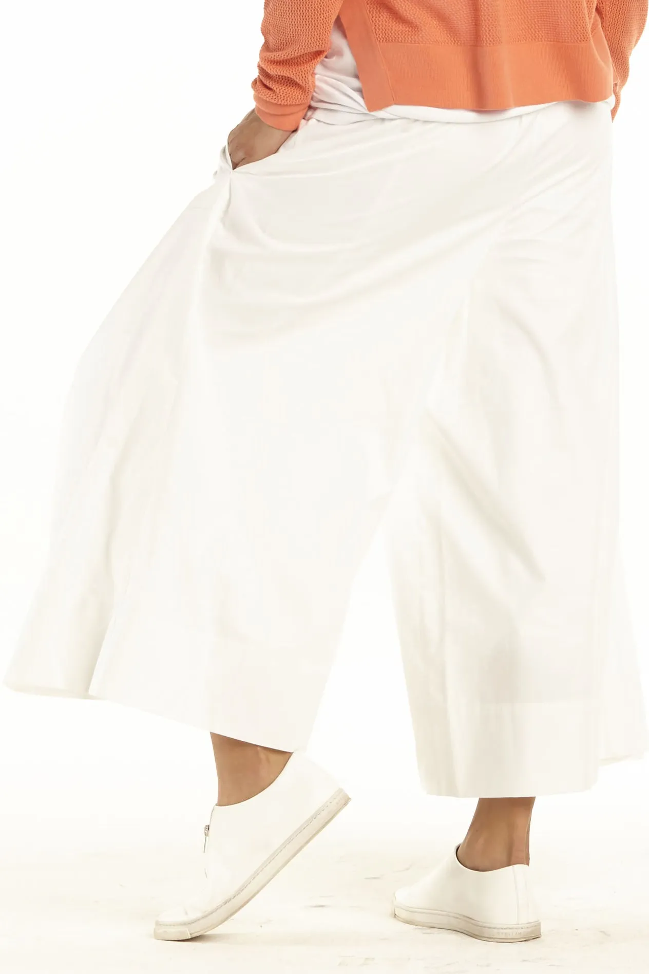 Cotton Apron Gaucho Pants