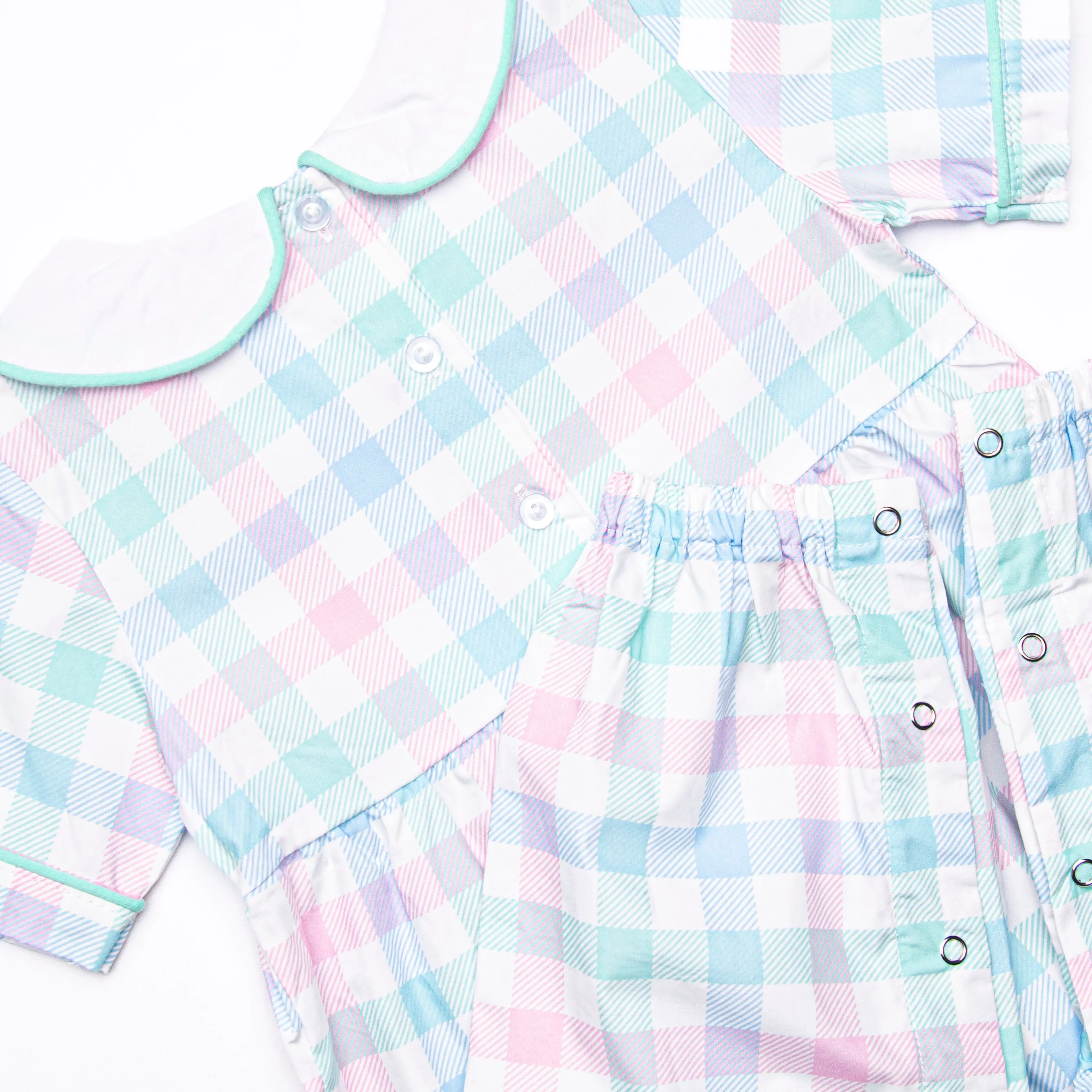 Cotton Candy Colors Boy Romper, Green