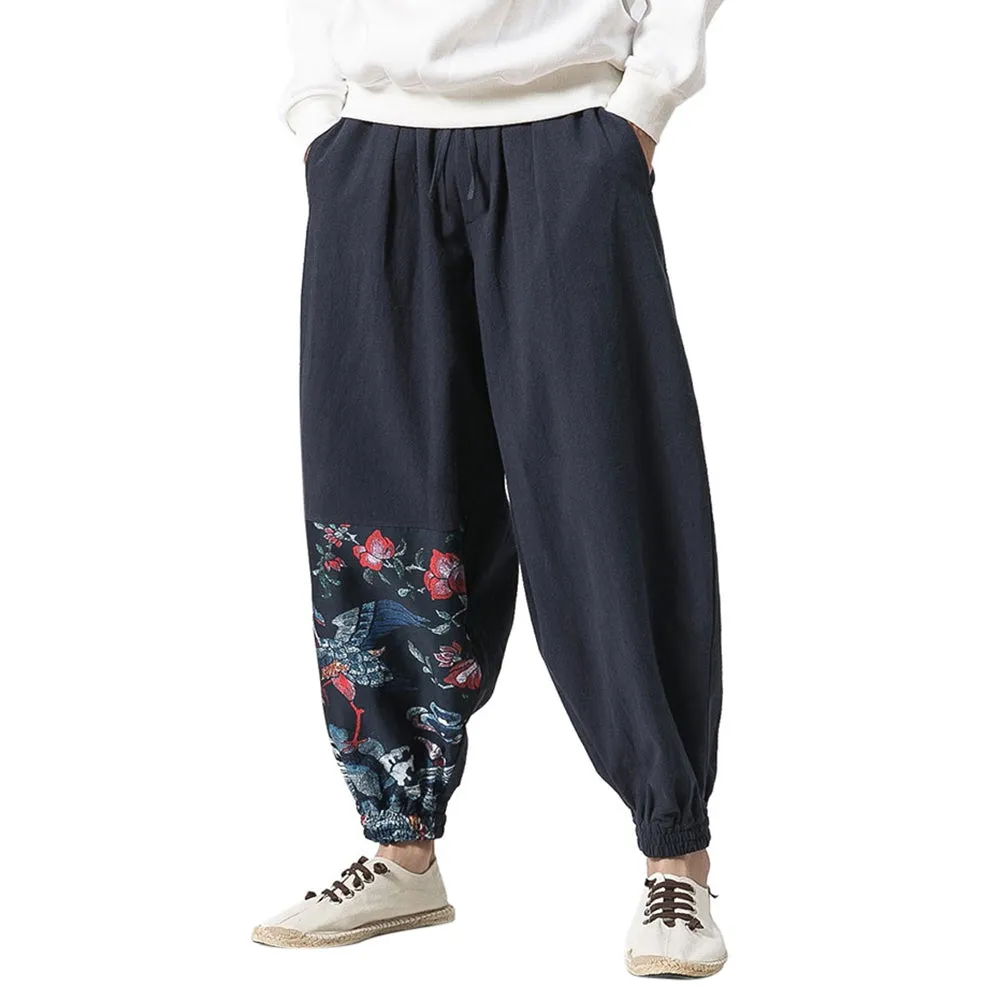 Cotton Linen Chinoiserie Printed