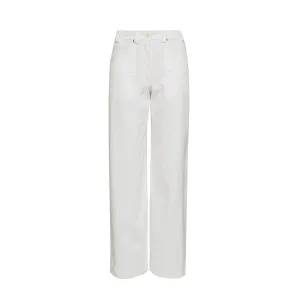 Cotton Straight-Leg Trousers