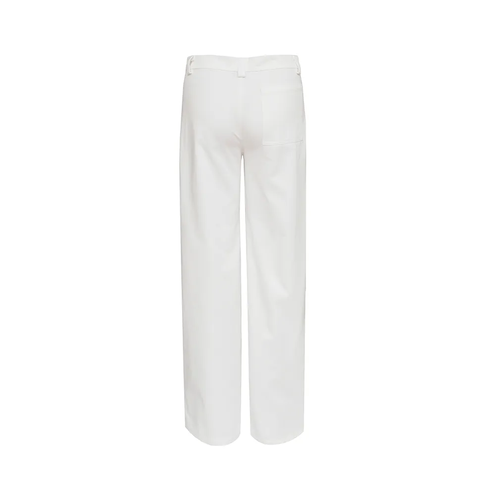 Cotton Straight-Leg Trousers