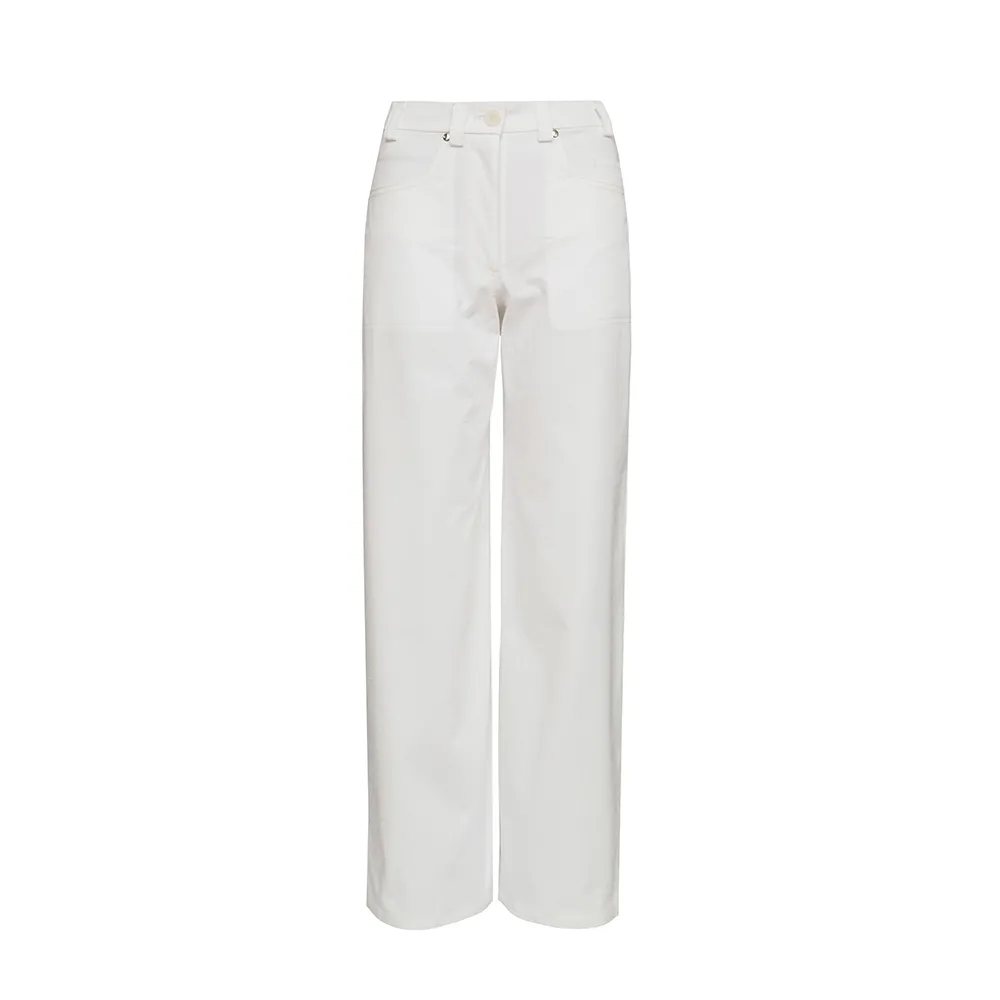 Cotton Straight-Leg Trousers