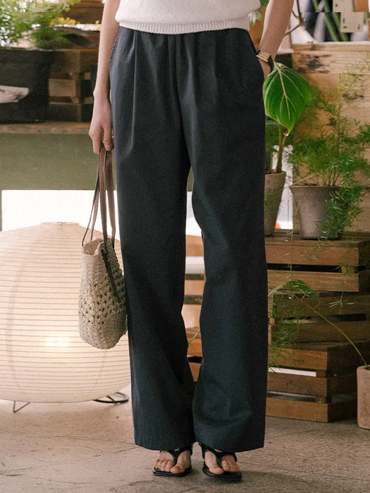 Cotton wide pants TISU01PT02_Navy