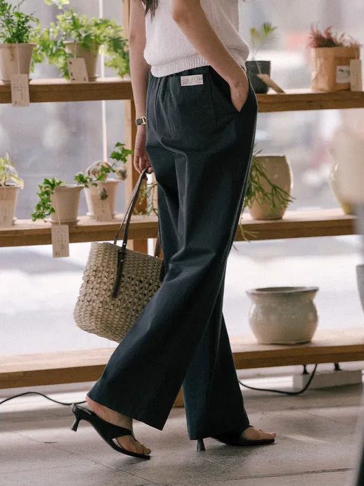 Cotton wide pants TISU01PT02_Navy