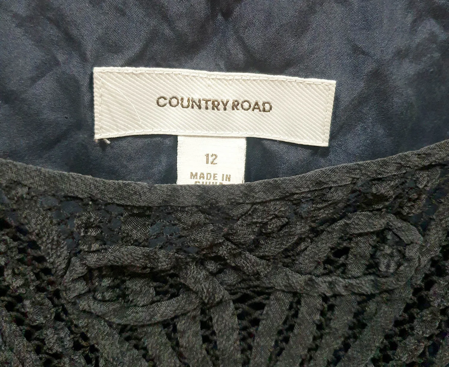 Country Road navy silk dress size 12