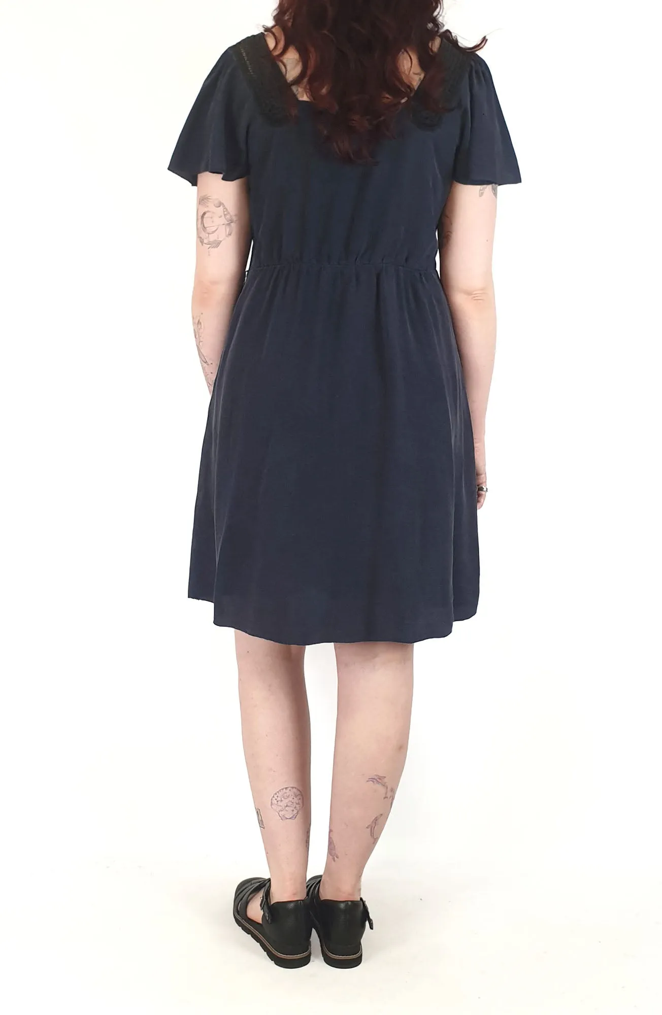 Country Road navy silk dress size 12