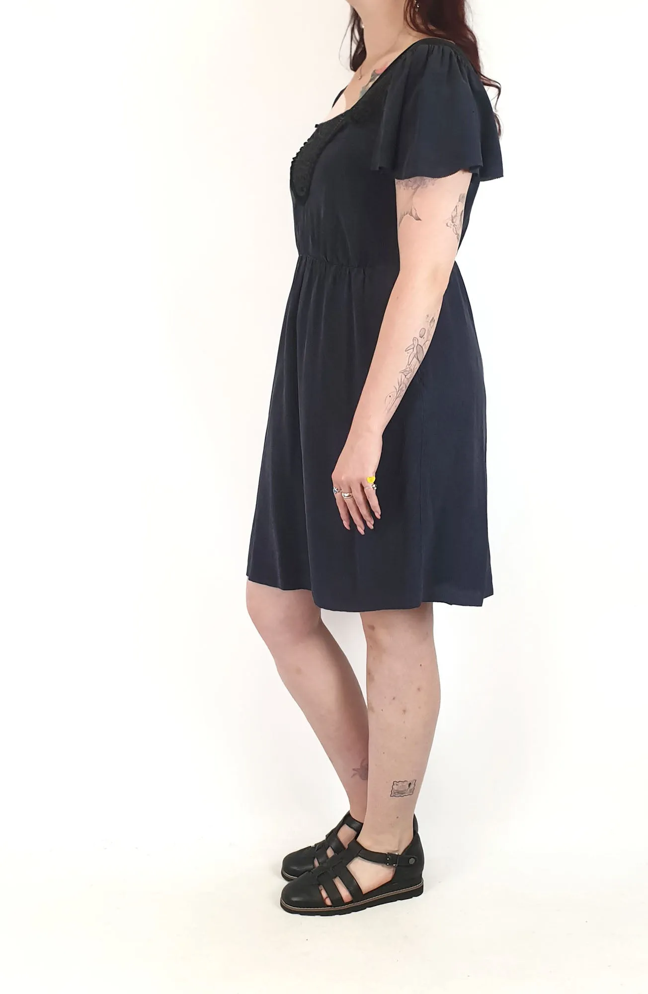 Country Road navy silk dress size 12