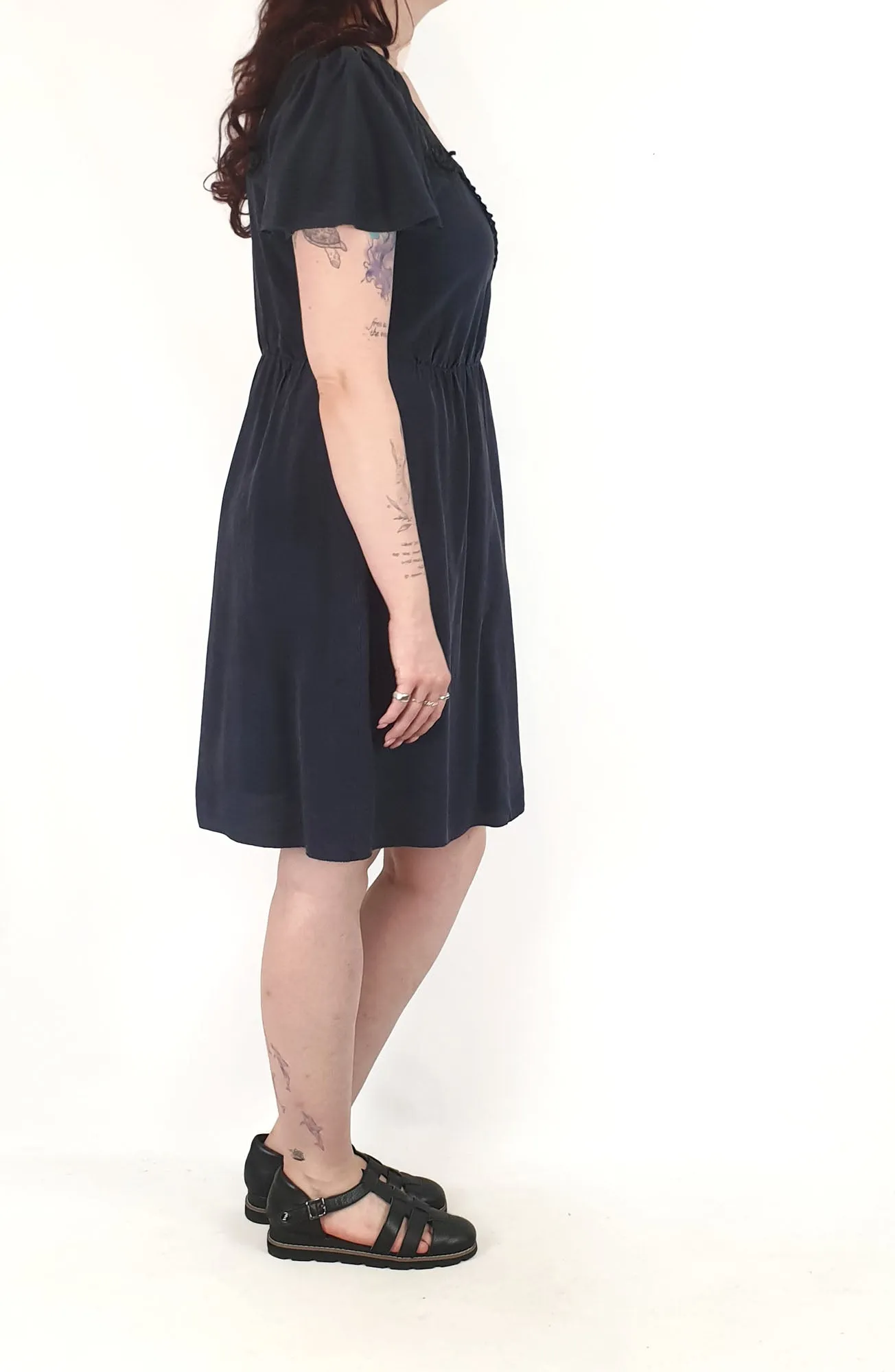 Country Road navy silk dress size 12