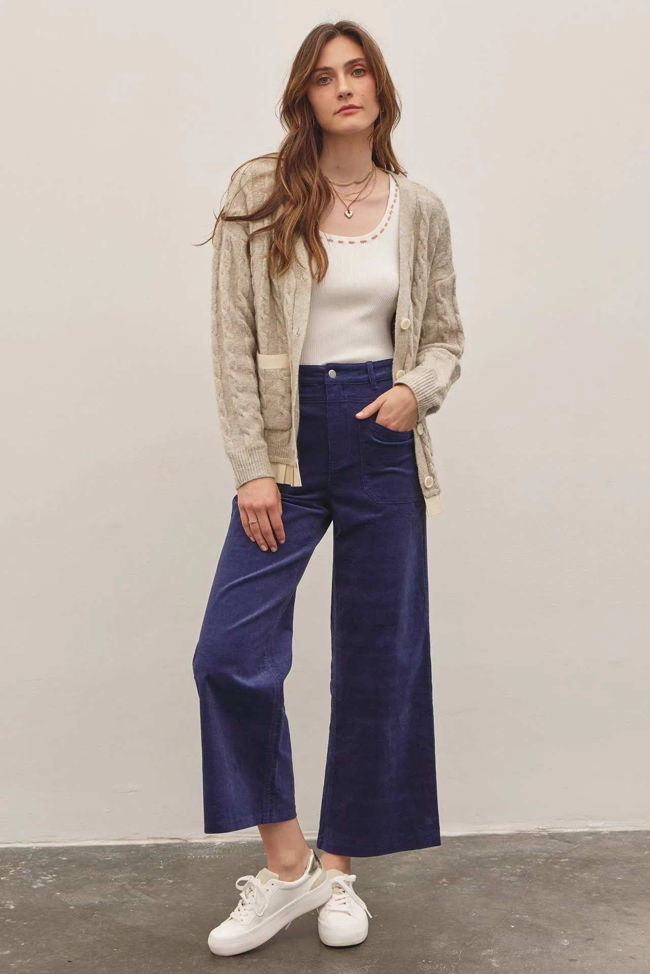 Cozy Chic Wide Leg Corduroy Pants