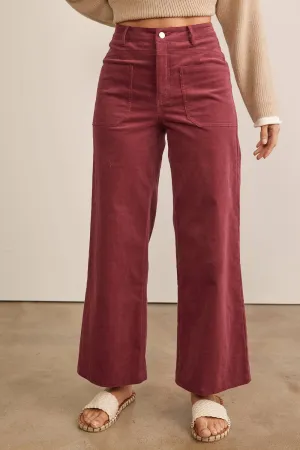 Cozy Chic Wide Leg Corduroy Pants