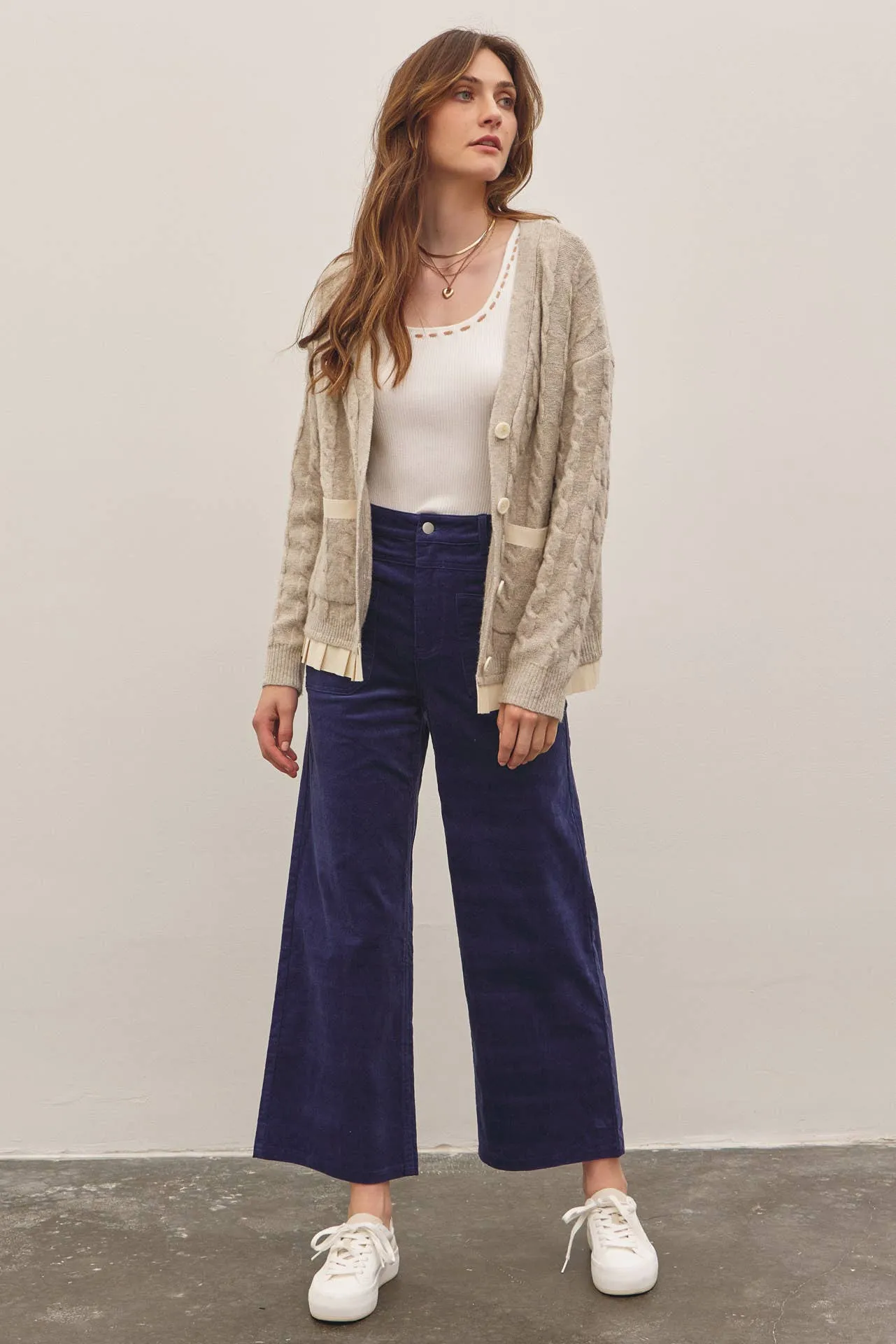 Cozy Chic Wide Leg Corduroy Pants