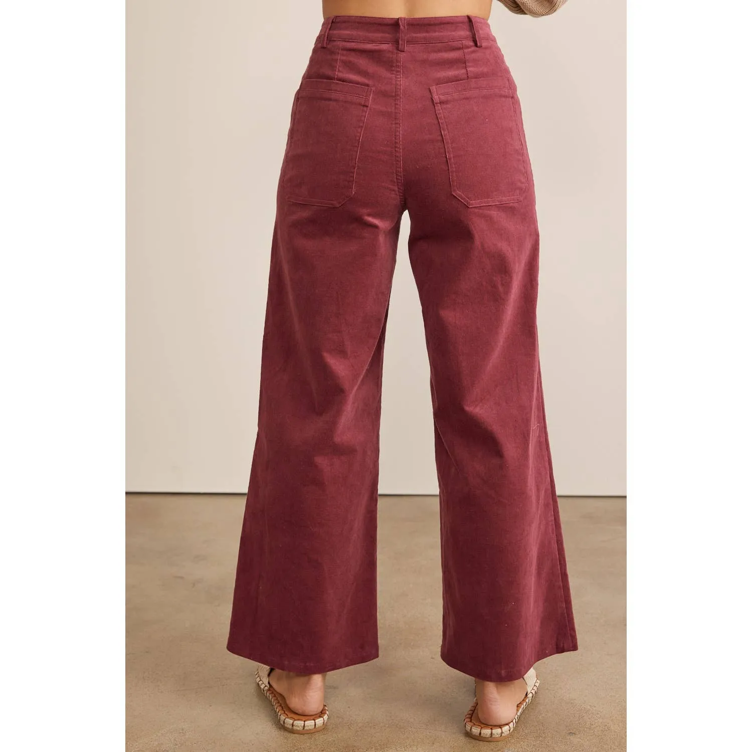 Cozy Chic Wide Leg Corduroy Pants