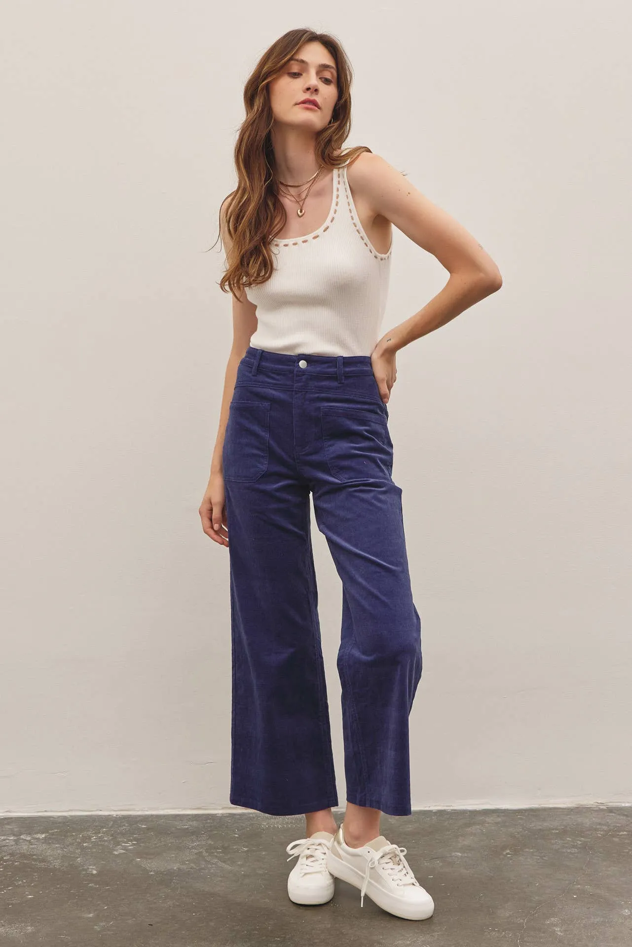 Cozy Chic Wide Leg Corduroy Pants