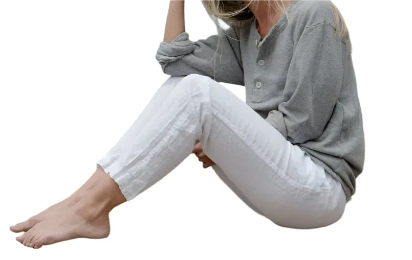CP - Hampton Linen Pant | White