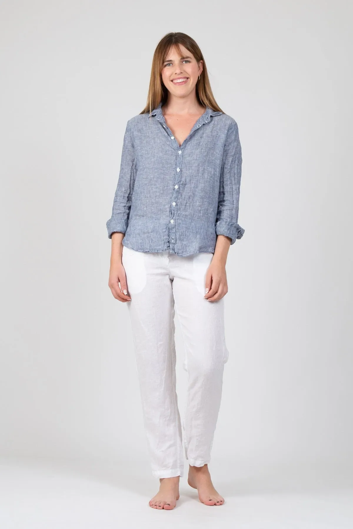 CP - Hampton Linen Pant | White