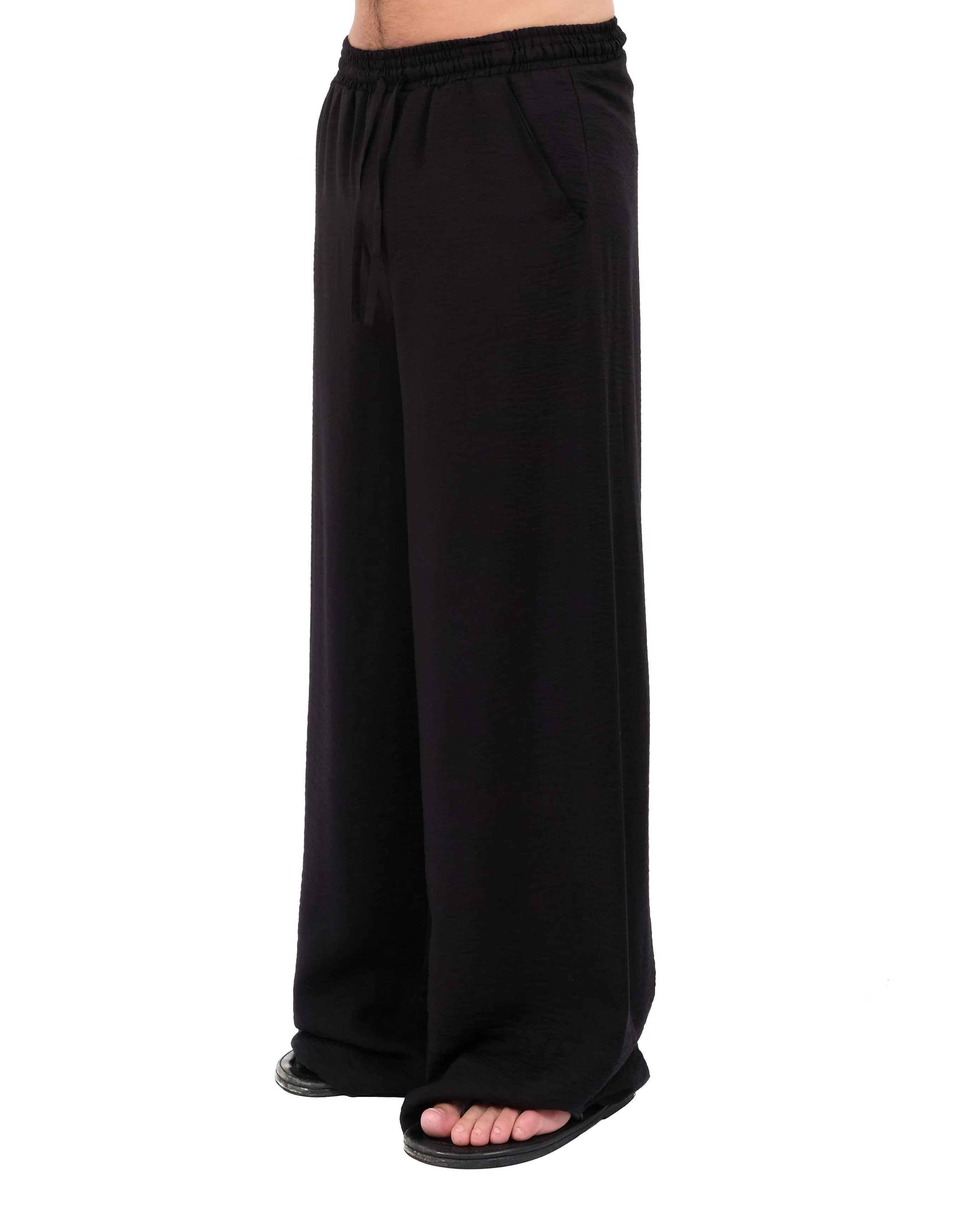 Creased Cotton Pants