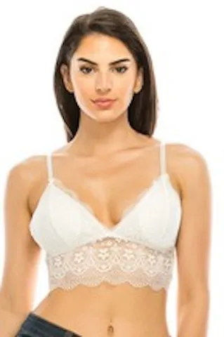 Crop Lace Bralette (Multiple Colors Avail)