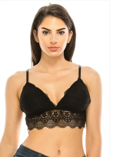 Crop Lace Bralette (Multiple Colors Avail)