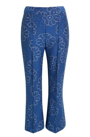 Cropped Pintuck Pants