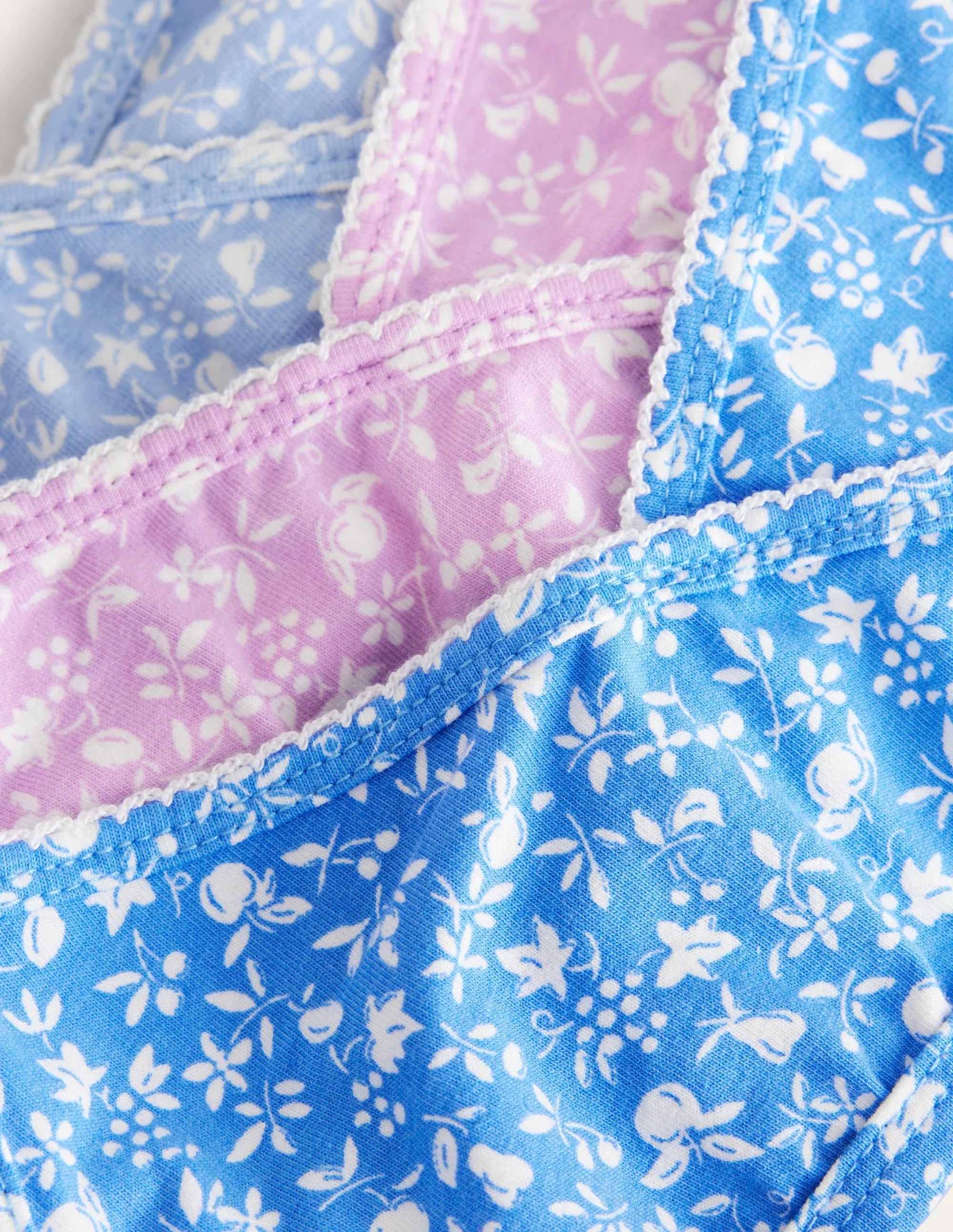 Crossover Crop Tops 3 Pack-Multi Floral