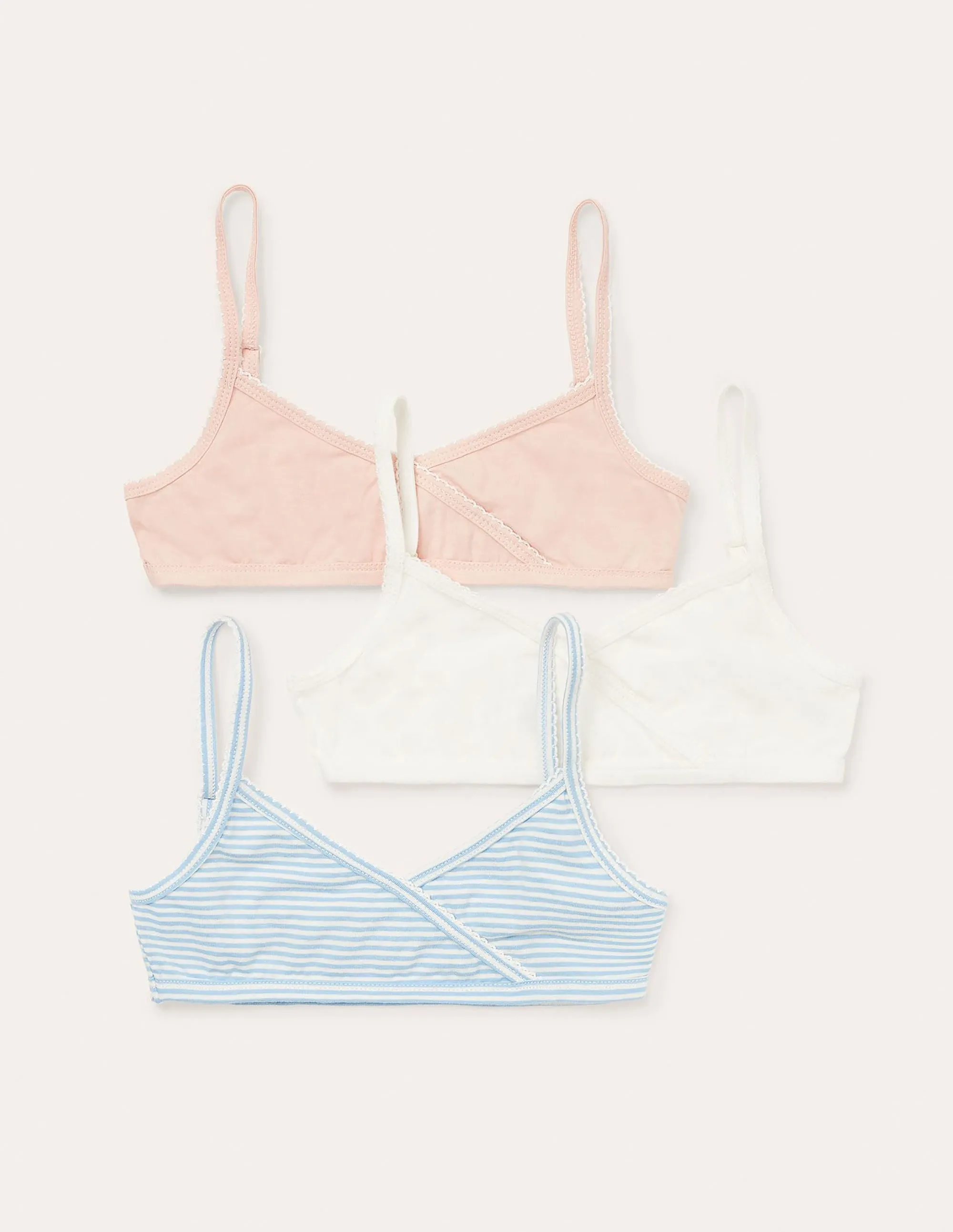 Crossover Crop Tops 3 Pack-Multi