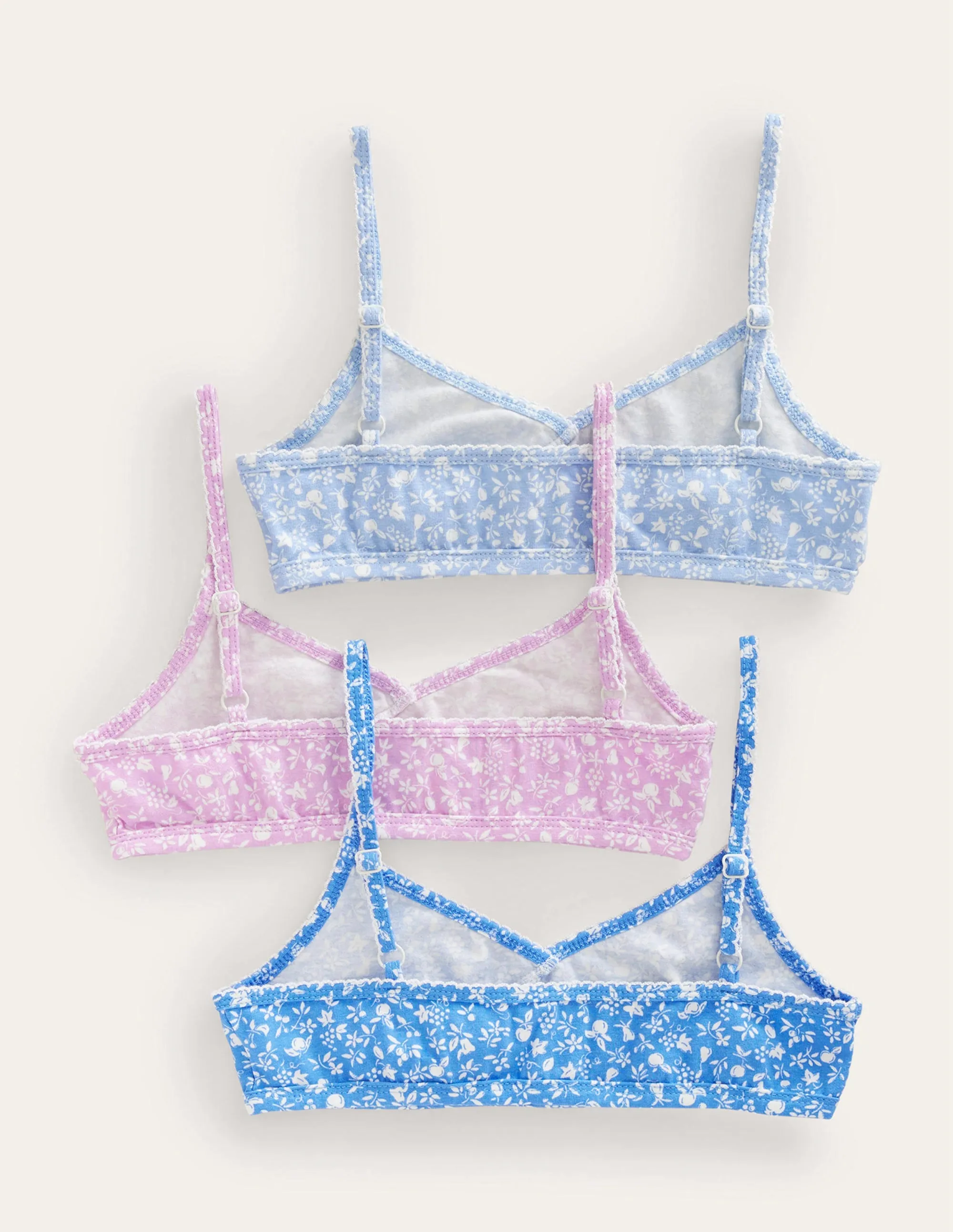 Crossover Crop Tops 3 Pack-Orchid Floral