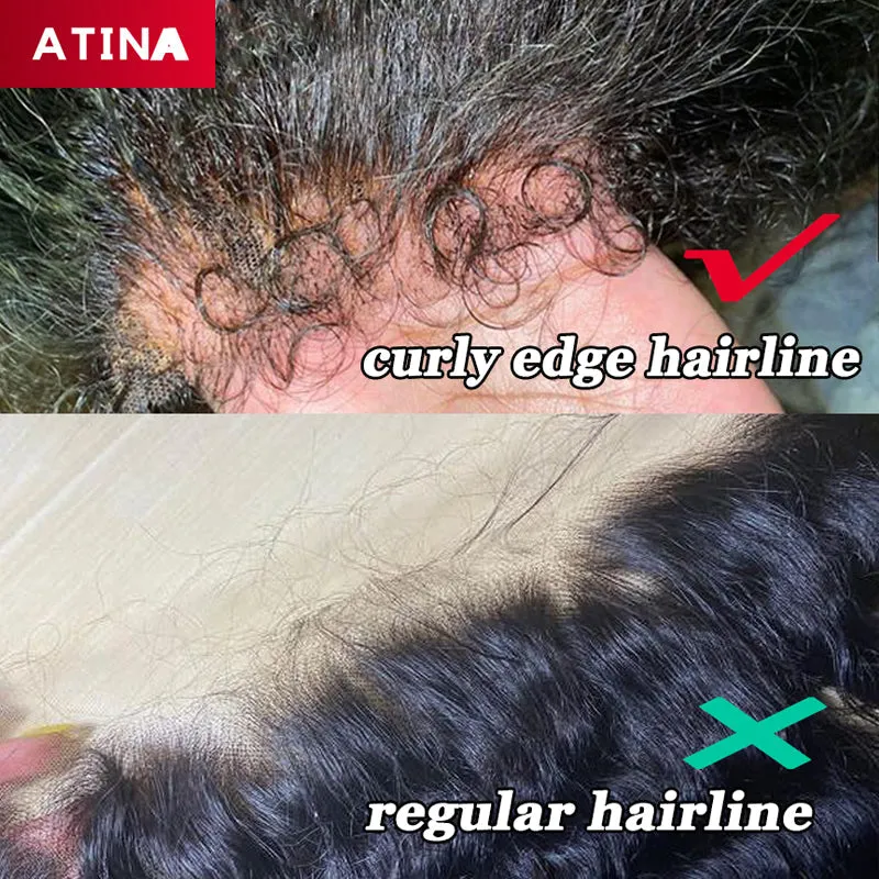 Curly Baby Hair Straight Crystal Lace Pre Plucked Glueless 13x6 Lace Front Wigs