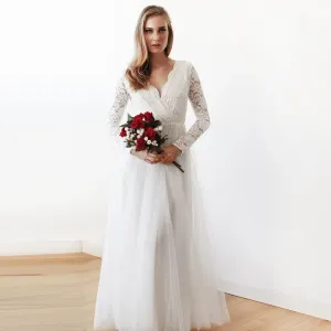 Curvy Ivory Tulle Dress #1125