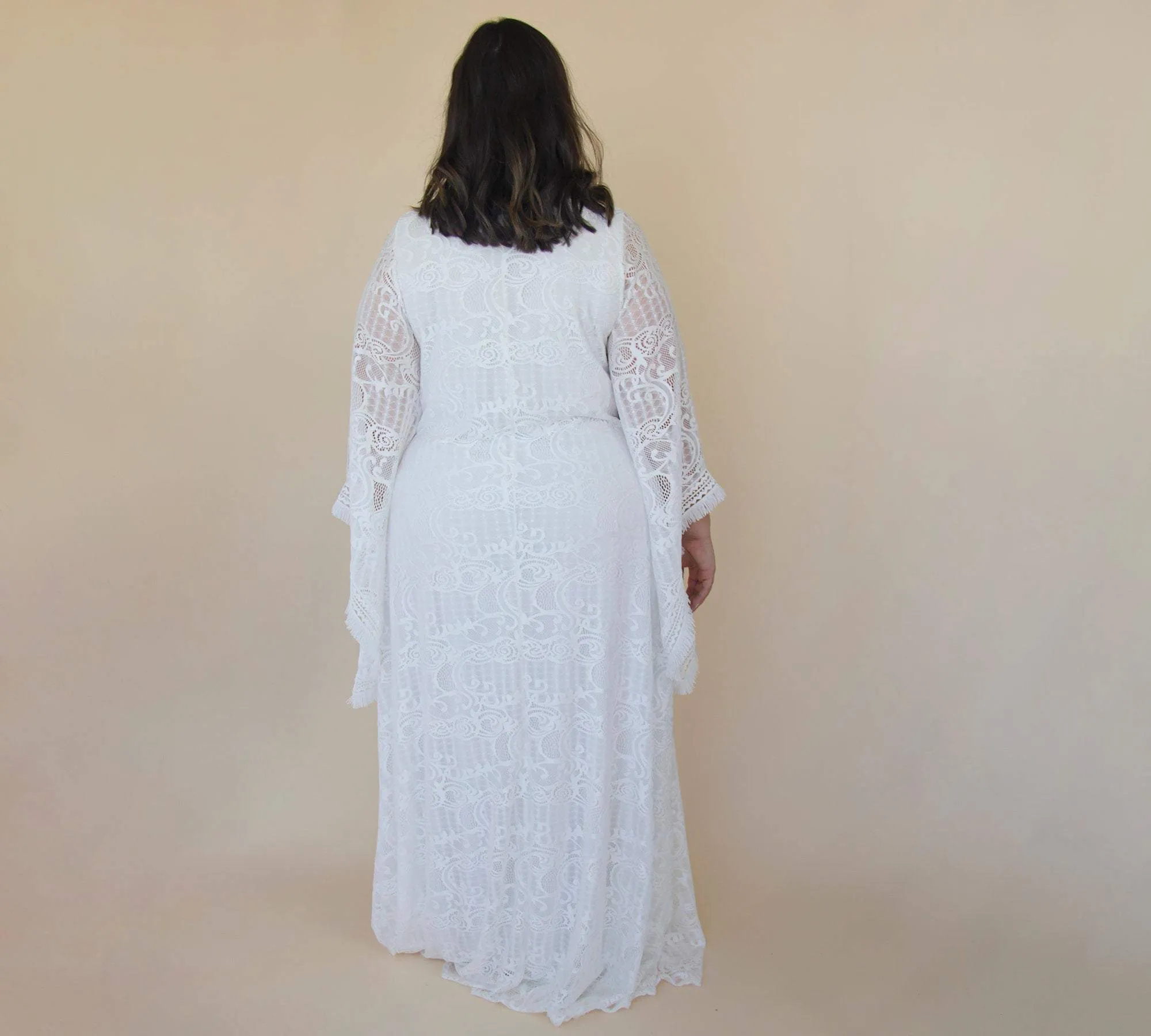 Curvy Kaftan Dress with fringe #1328