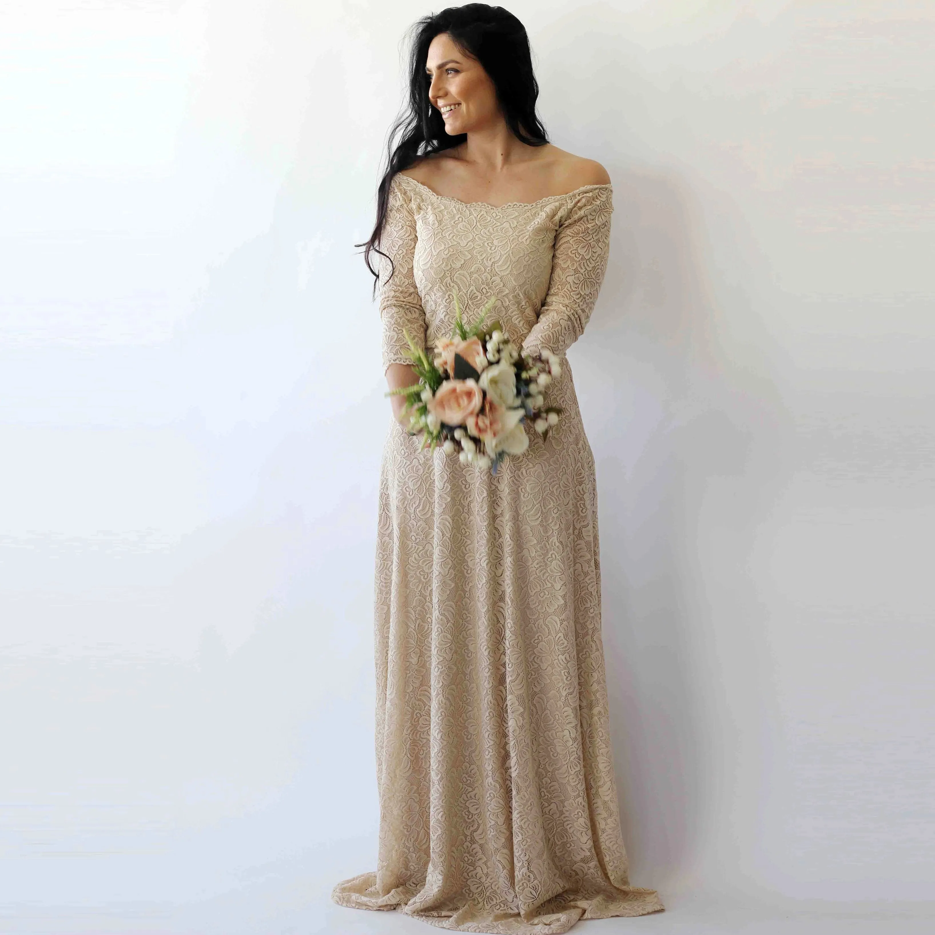 Curvy Off Shoulder Dress #1119