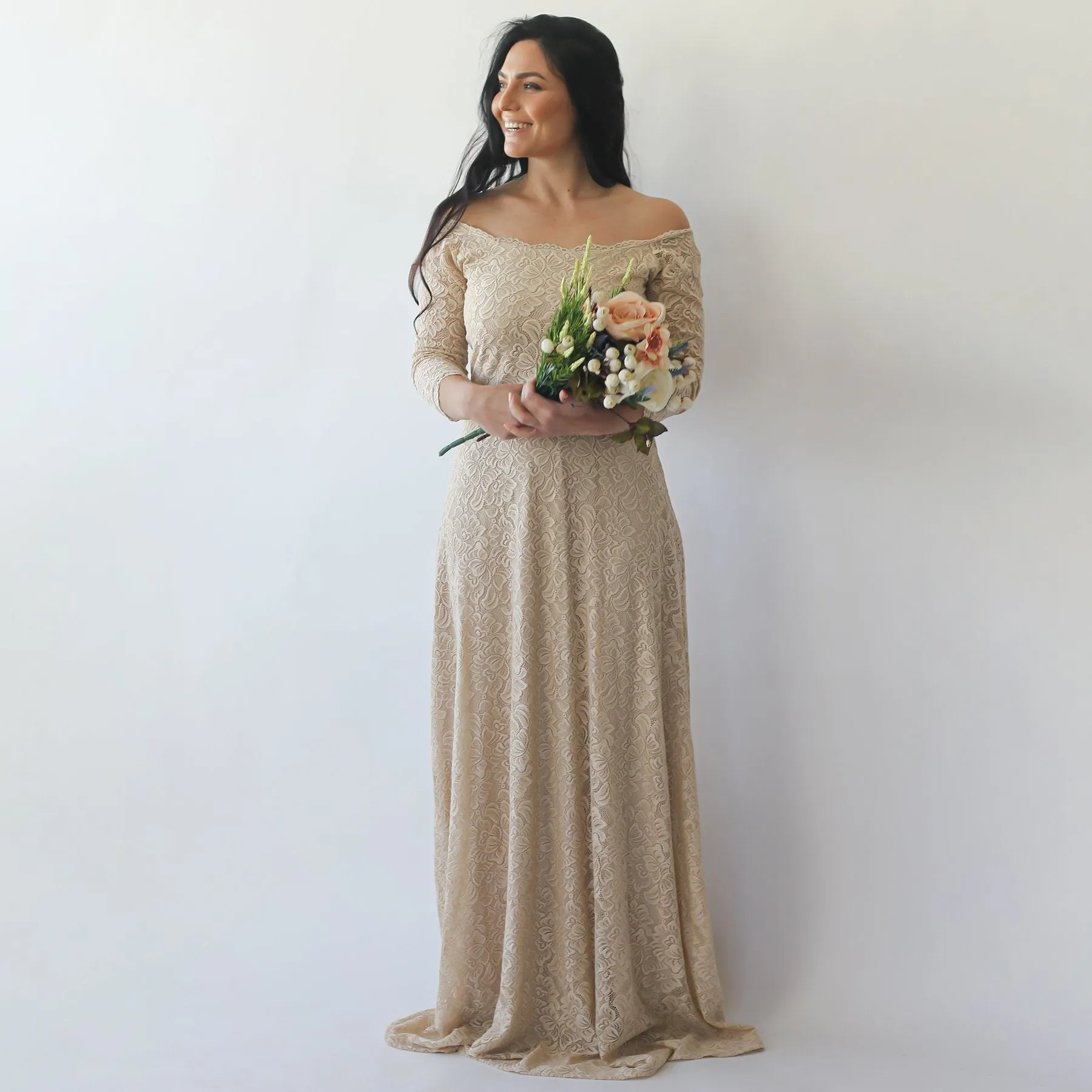 Curvy Off Shoulder Dress #1119