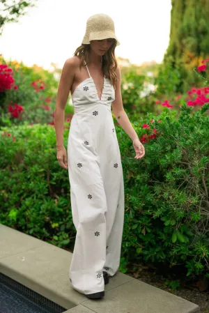 Daisy Embroidered Detail Jumpsuit