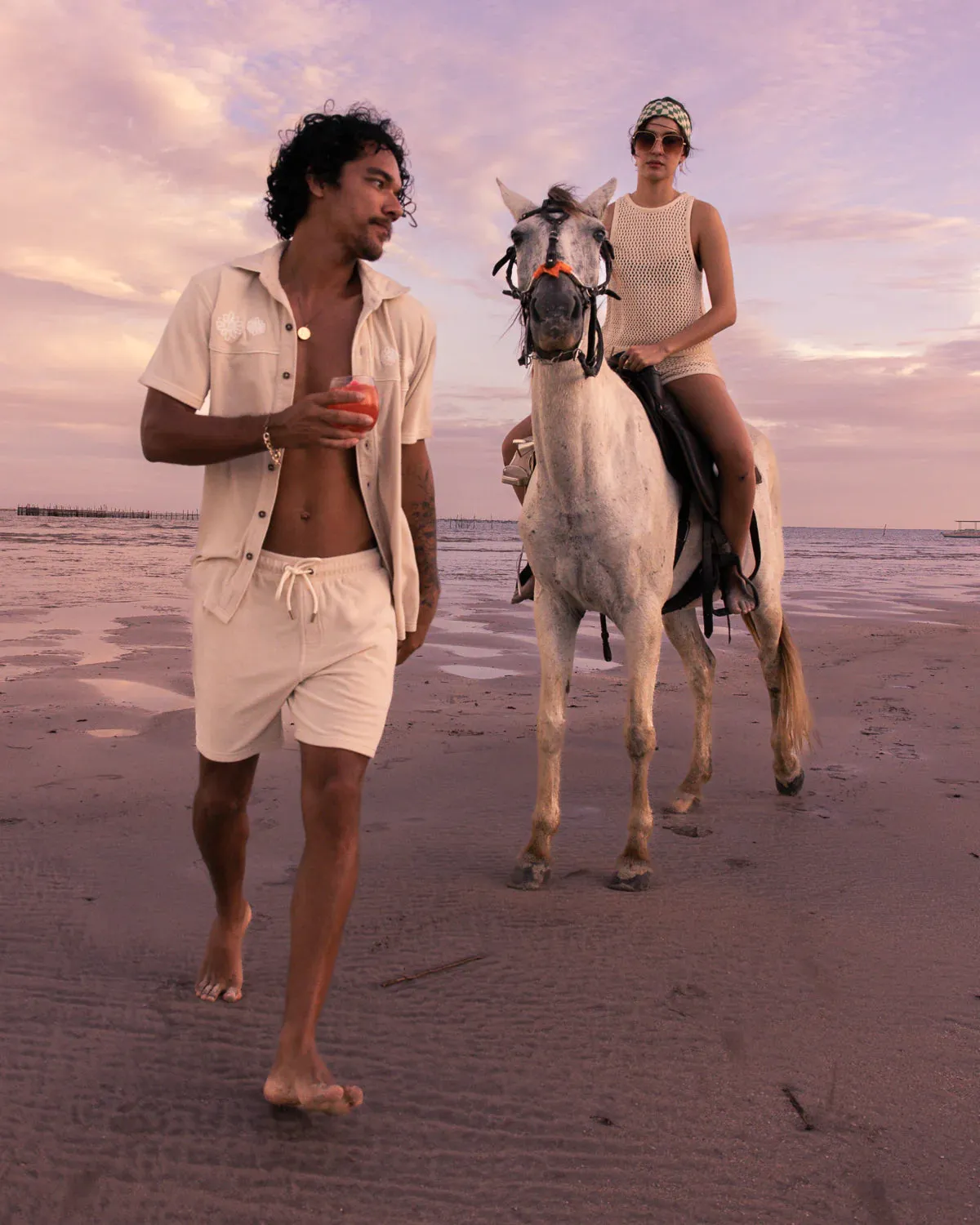 DANDY DEL MAR THE GAUCHO SHORT IN ALABASTER
