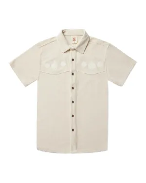 DANDY DEL MAR THE GAUCHO TERRY CLOTH SHIRT IN ALABASTER