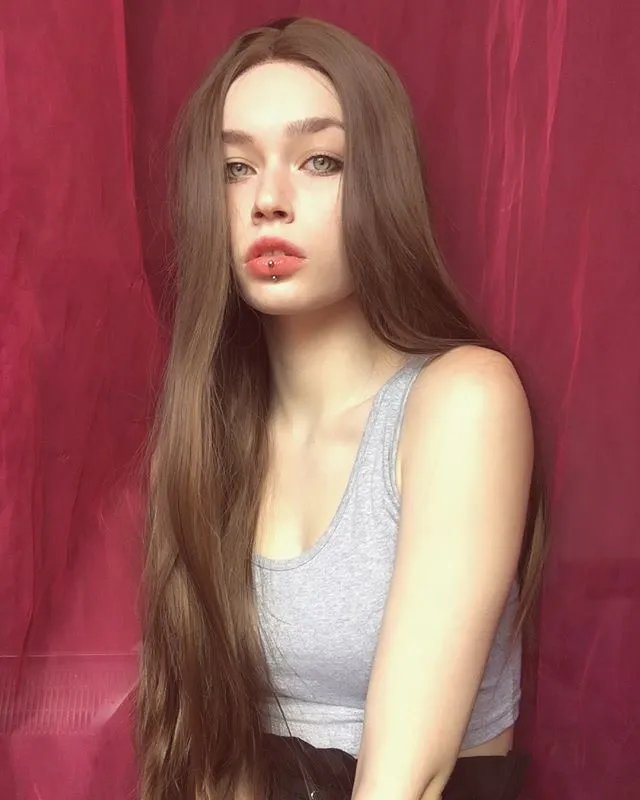 Dark Brown Synthetic Lace Front Wigs